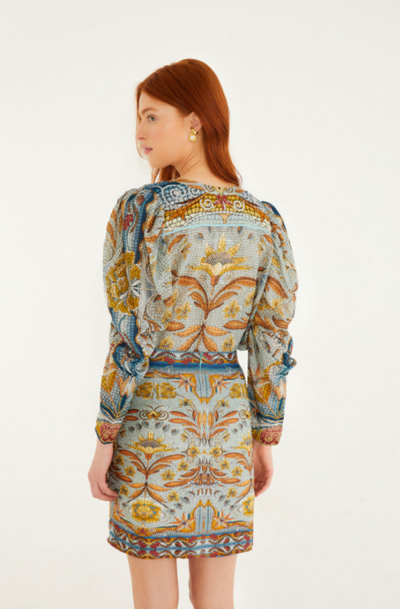 Mosaic Garden Soft Mini Skirt