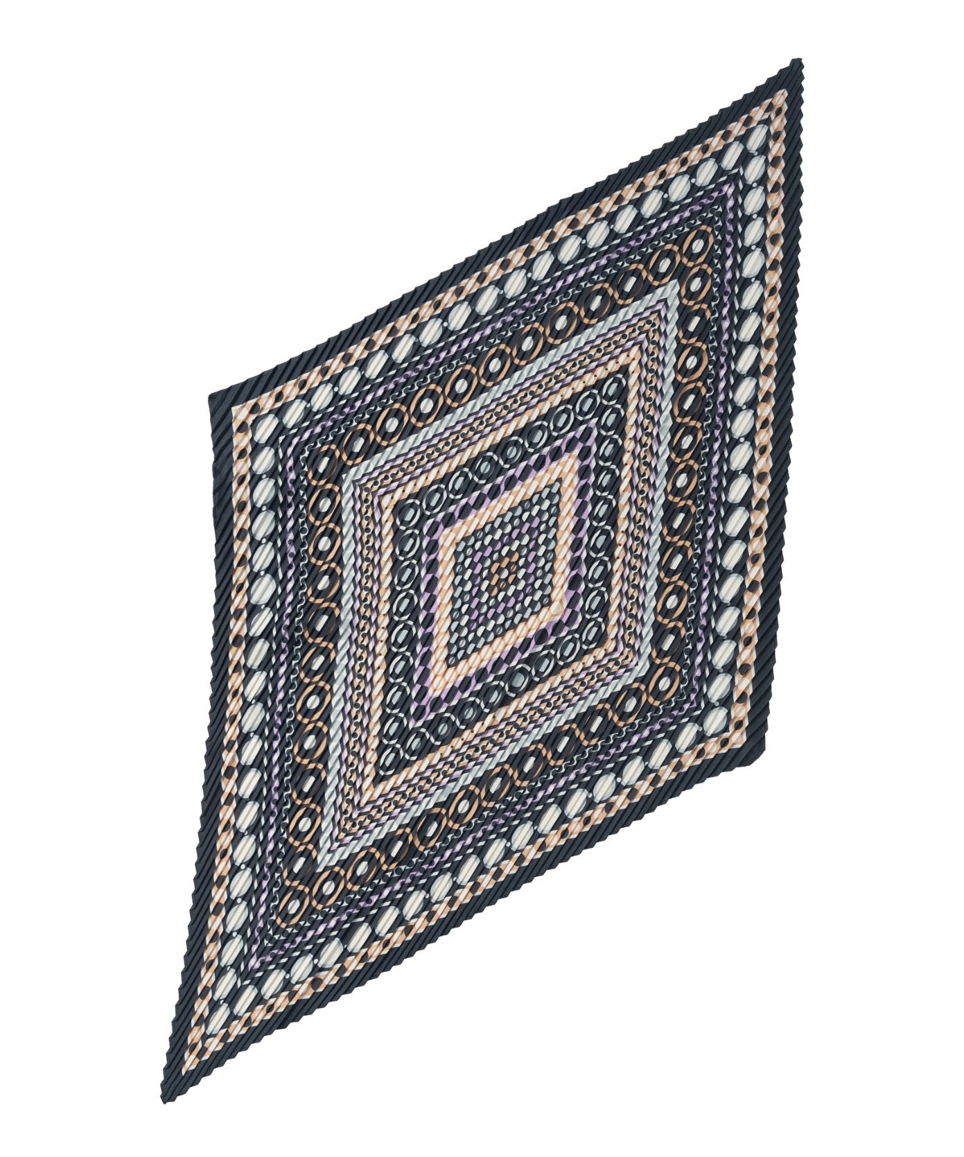 Dots on Dots Pleated Diamond Scarf