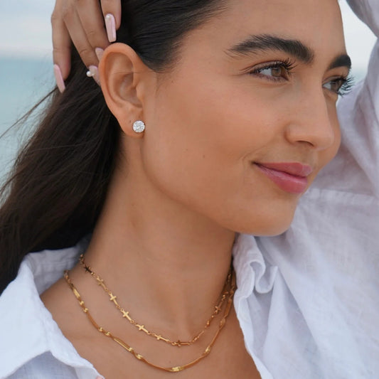 Ariana Large Stud - Gold