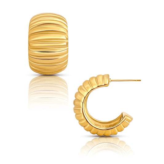 Peyton Chunky Hoops - Gold