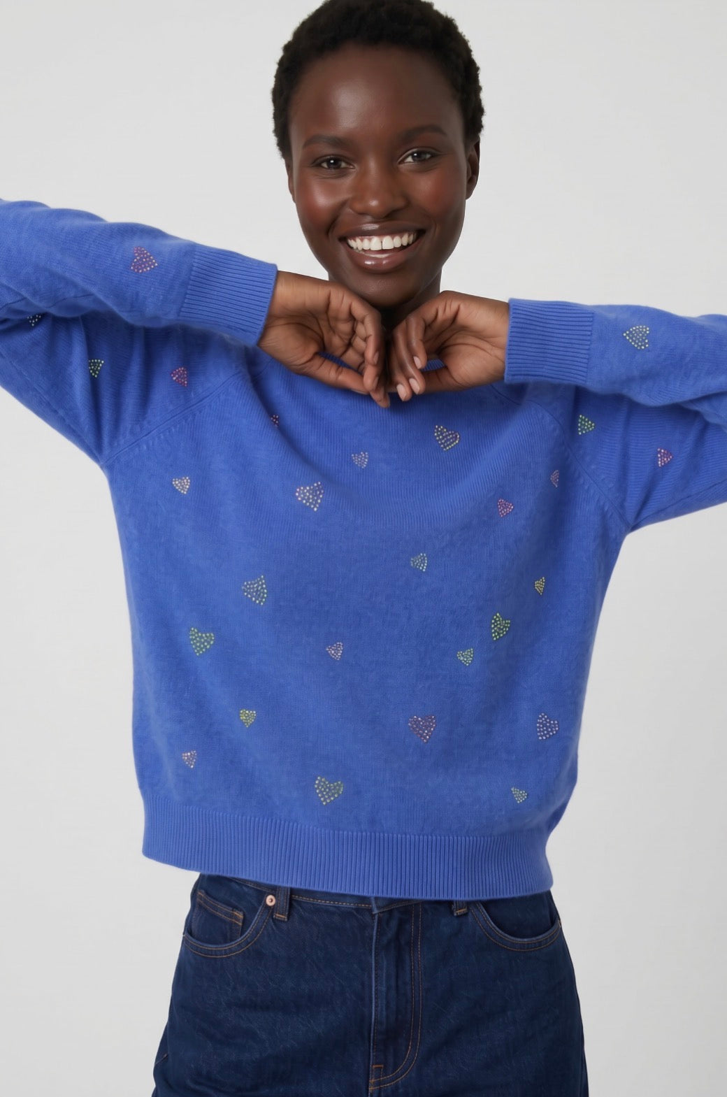 Bursting Love Heart Mini Sweater