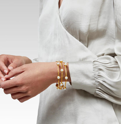 Milano Luxe Bangle - Pearl - S