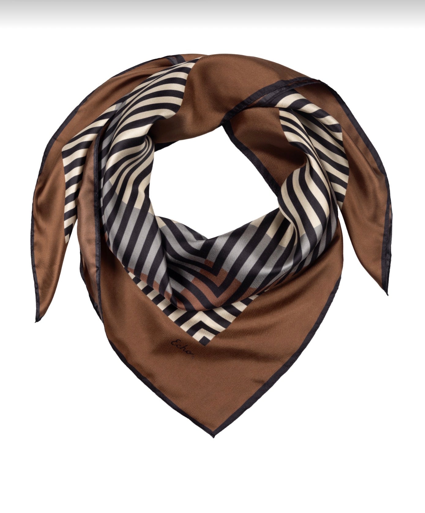 Concentric Stripes Silk Square