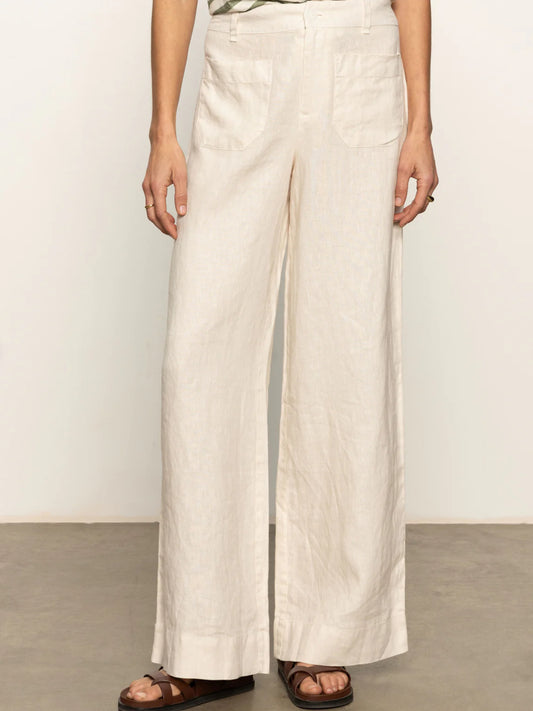 The linen marine wide leg