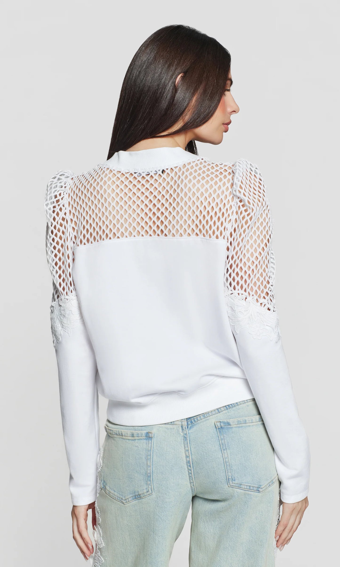 Stevie Mesh/Lace Combo Sweatshirt