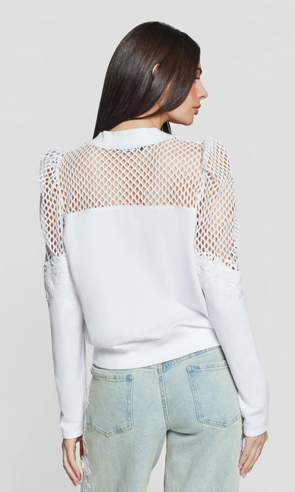 Stevie Mesh/Lace Combo Sweatshirt