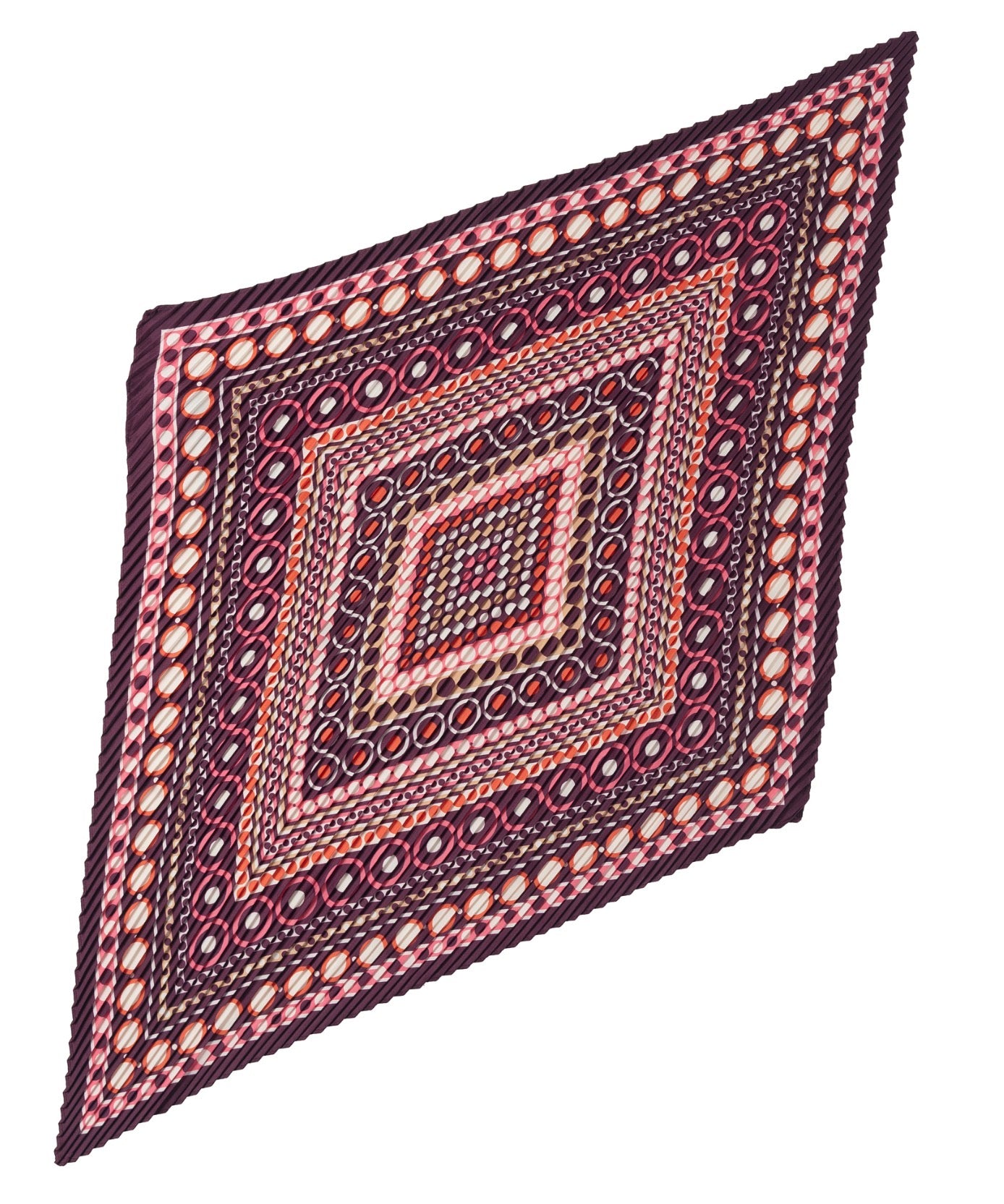Dots on Dots Pleated Diamond Scarf