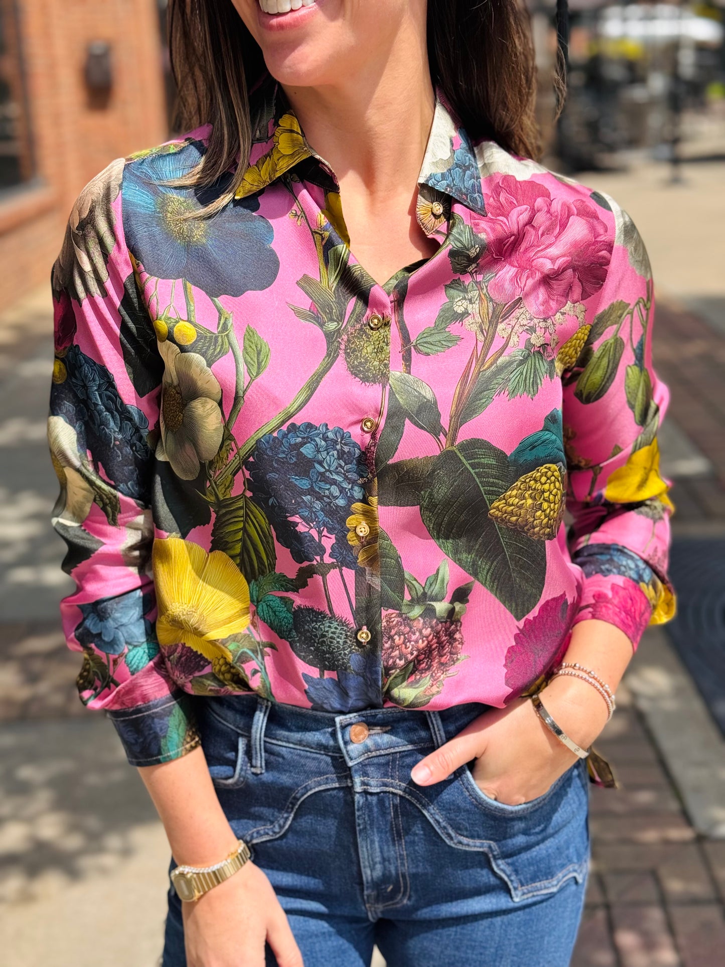 Floral Button Down Blouse