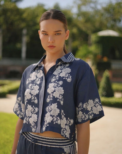 Shirt Wild Flower Blue
