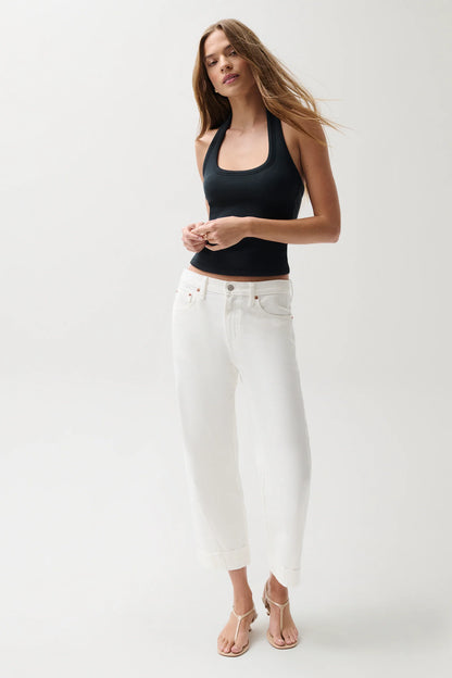 Kacey Mid Rise Cuffed Boyfriend Jean