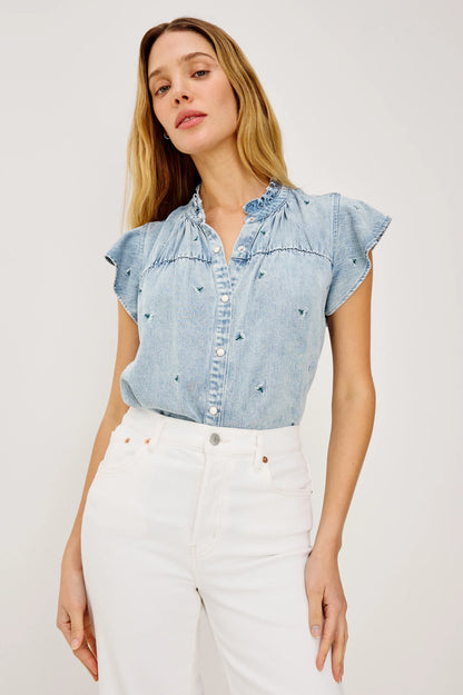 Ruthie Ivory Carnations Top