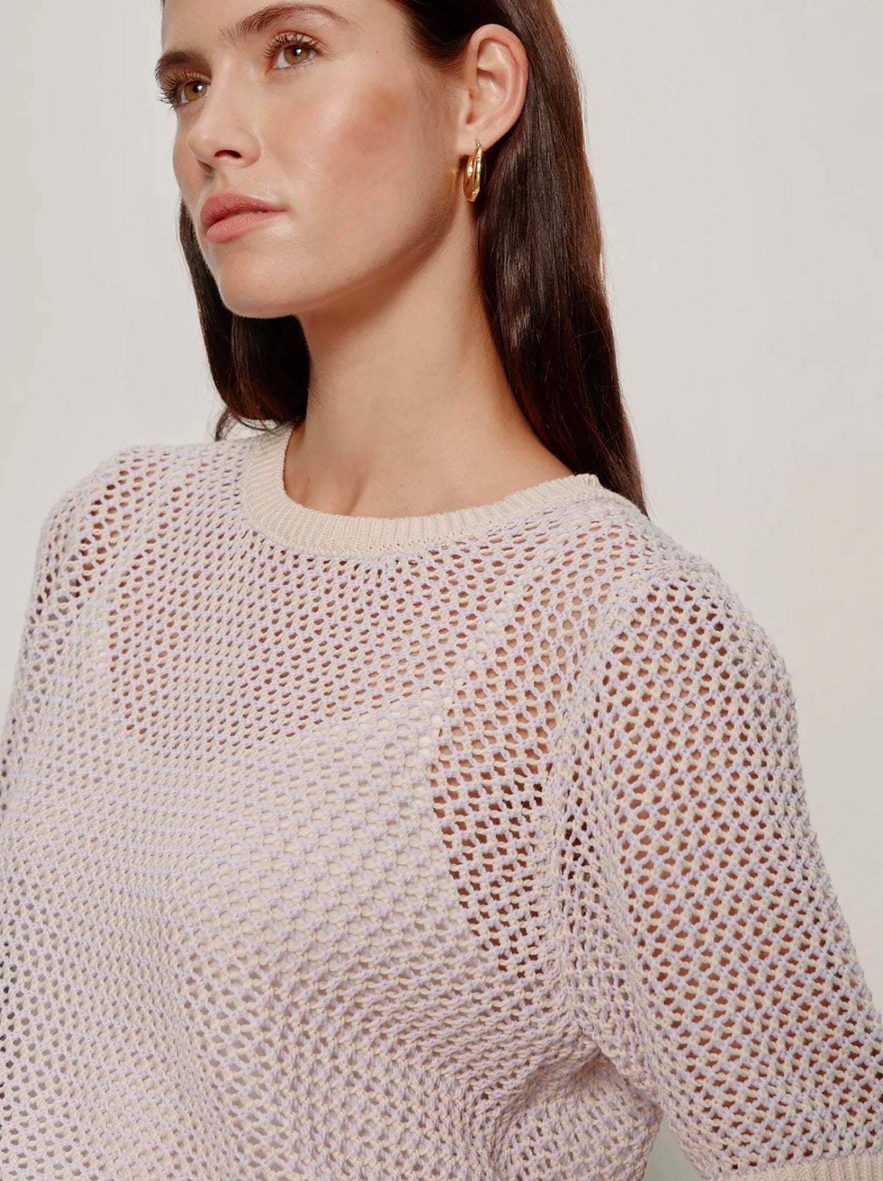 Open Knit Sweater Tee