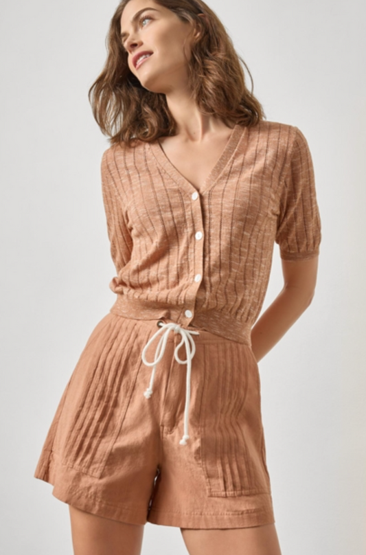 Open Stitch V-Neck Cardigan