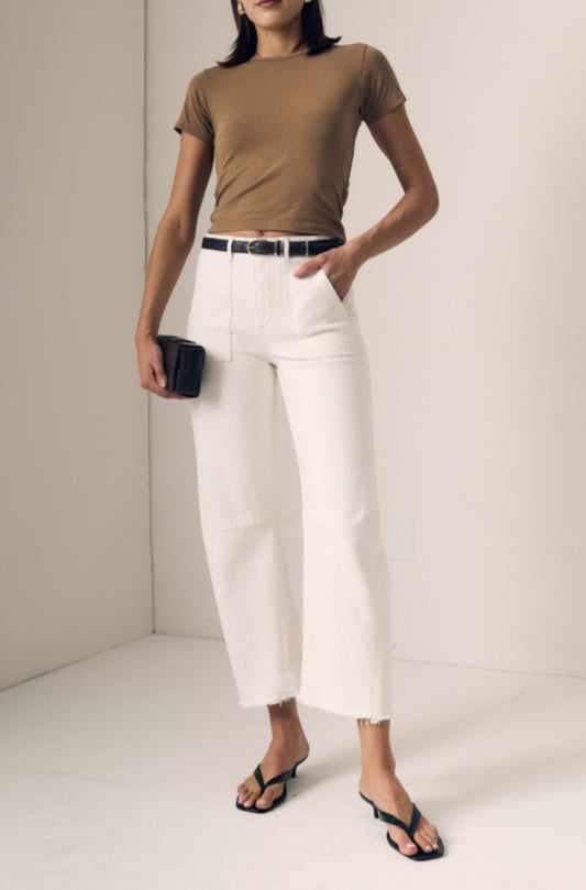 White Mid-Rise Utility Soft Barrel