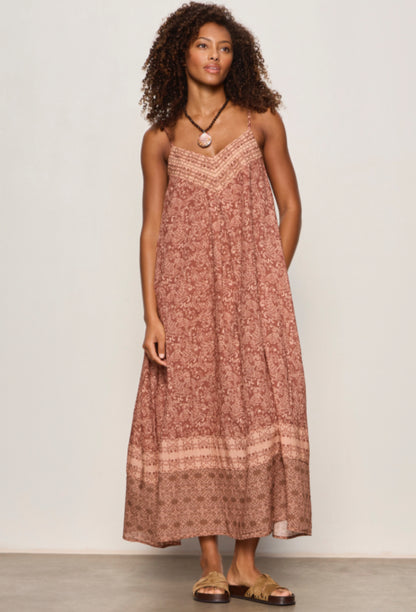 Coastal V-Neck Maxi Dress