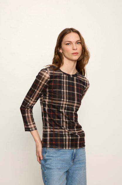 Mesh 3/4 Sleeve Top