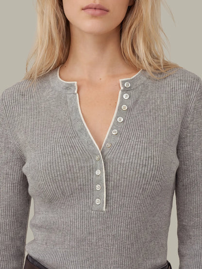 Emmeline Rib Layered Henley