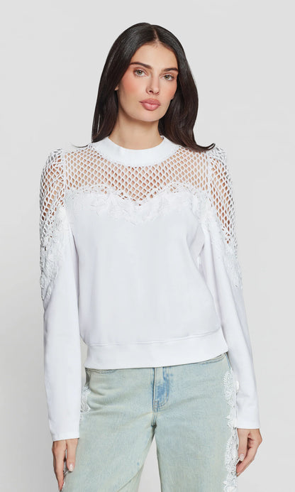 Stevie Mesh/Lace Combo Sweatshirt
