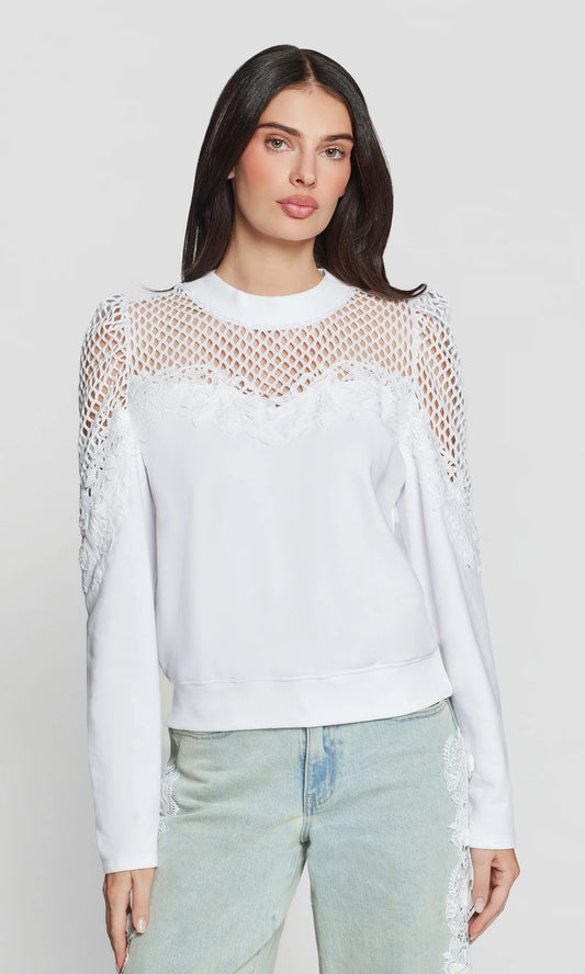 Stevie Mesh/Lace Combo Sweatshirt