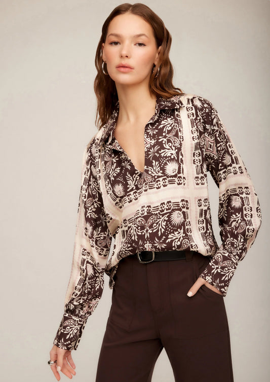 Tess half placket shirt