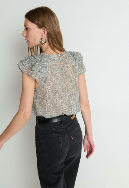 Sarina Ruffle Sleeve Top