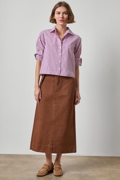 Straight Fit Short Button Down