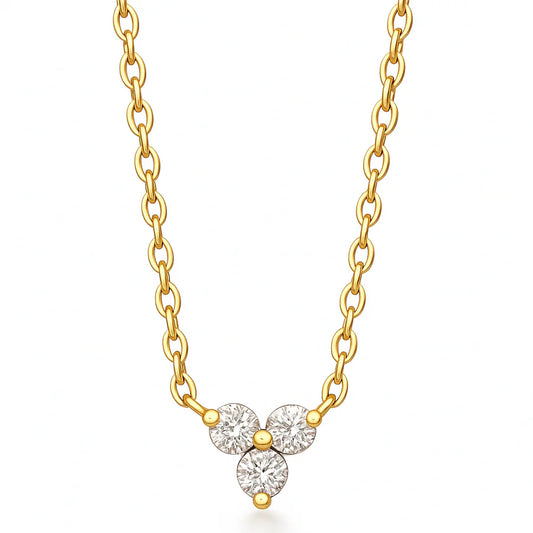 Donna Triple Stone Necklace