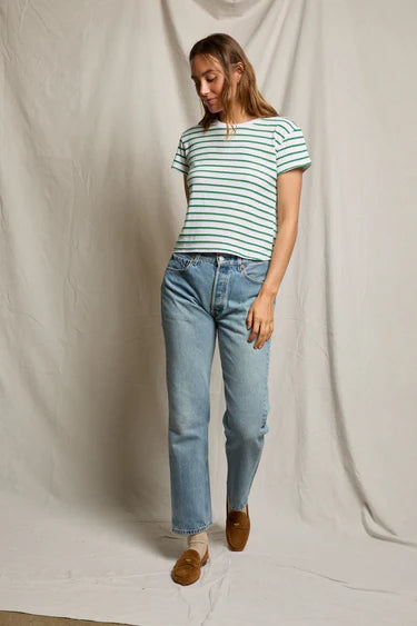 Everett Jersey Stripe Boxy Tee