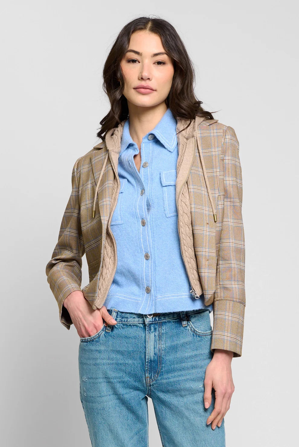 Sienna Plaid Dickey Blazer