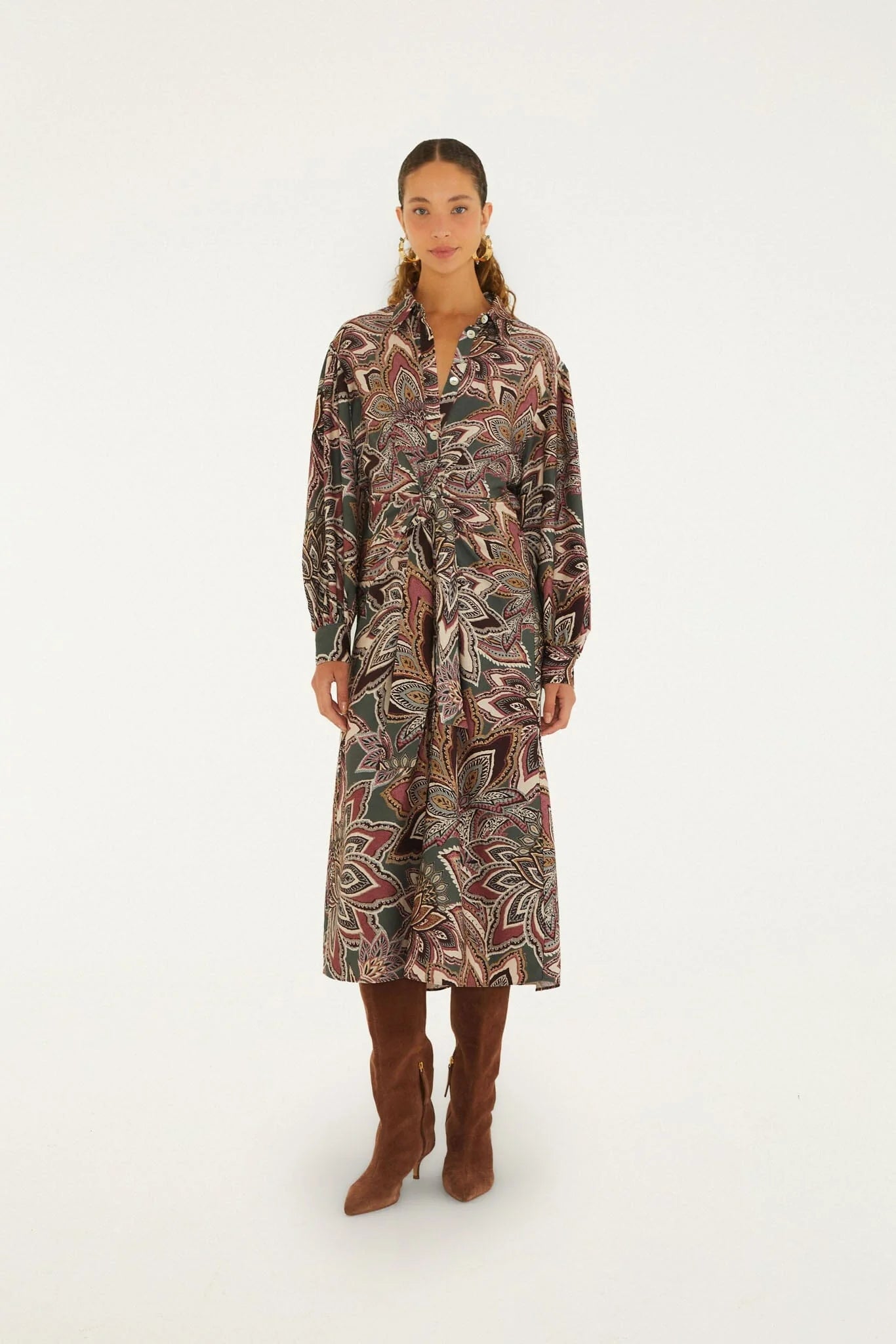 Tapestry Flowers Midi Dress