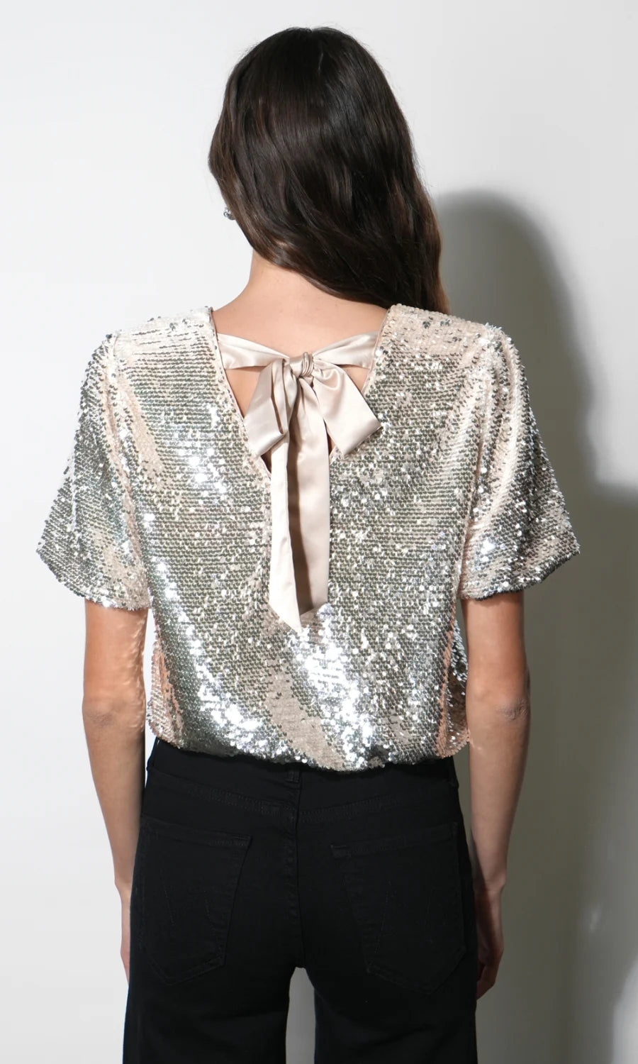 Grace Velvet Sequin Bubble Top