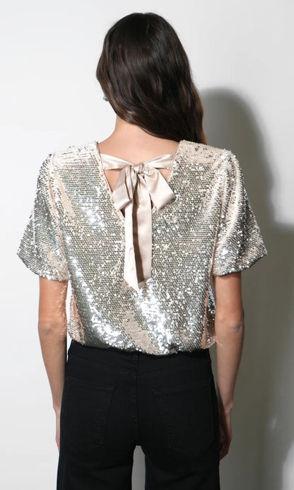 Grace Velvet Sequin Bubble Top