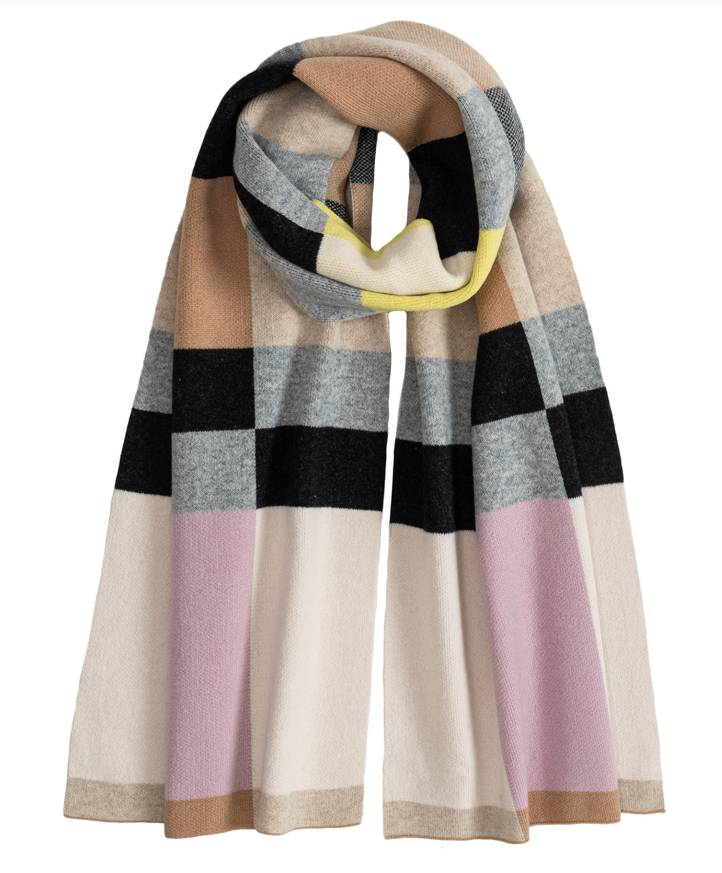 Merino Wool Geo Jacquard Scarf
