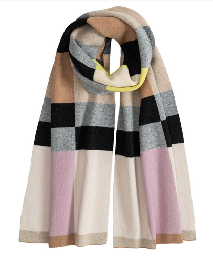 Merino Wool Geo Jacquard Scarf
