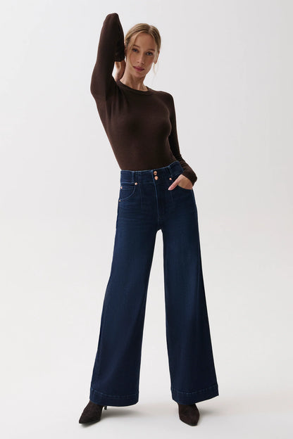 Lana Double Button High Ruse Ultra Wide Leg