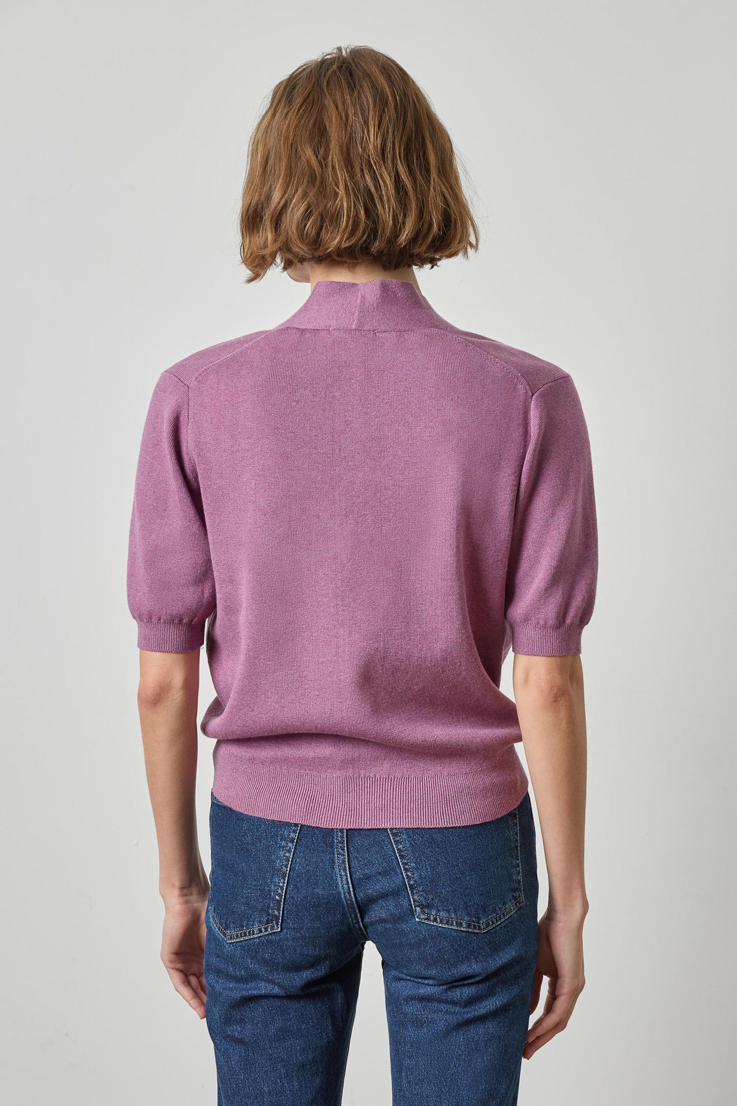 V-Neck Elbow Sleeve Sweater
