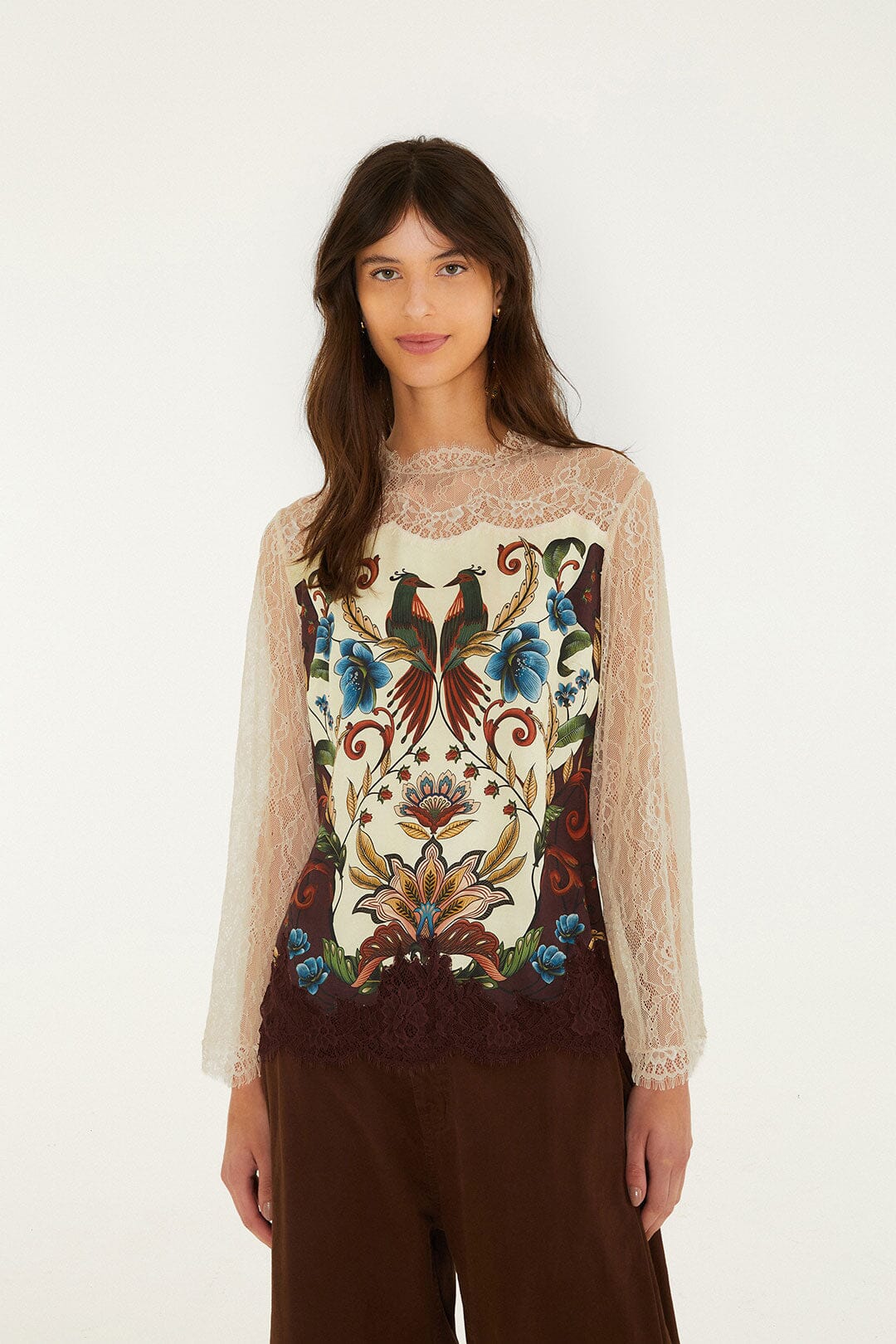 Millena Winter White Long Sleeve Blouse