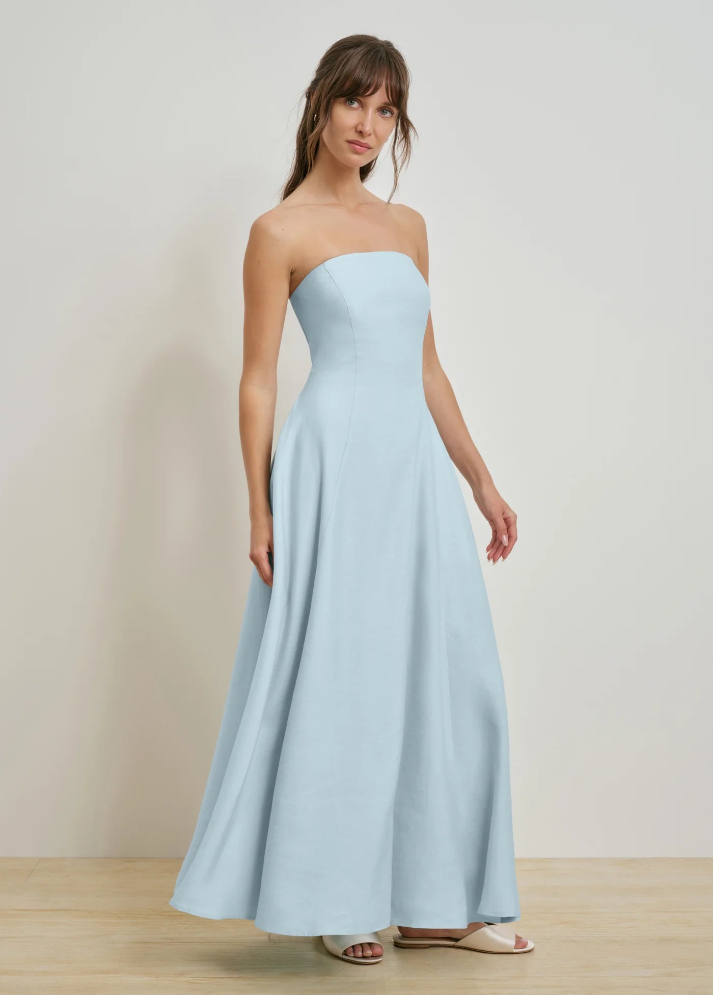 The Favorite Linen Aqua Dress