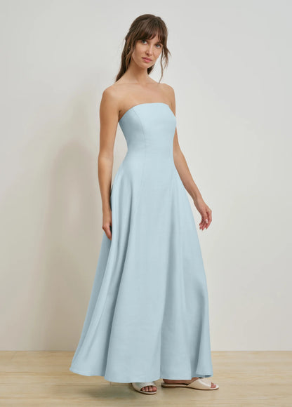 The Favorite Linen Aqua Dress