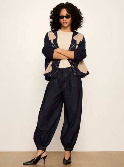 Balloon Denim Trouser