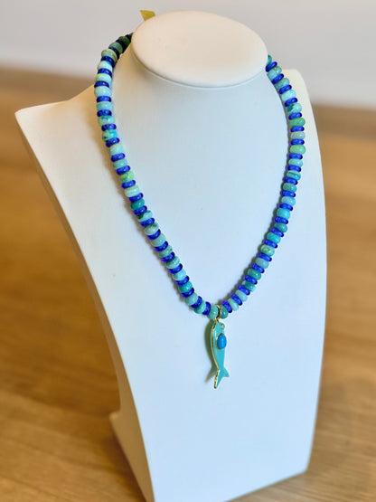 Striped Fish Necklace
