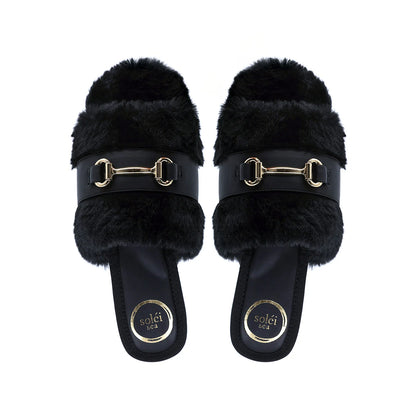 Hanni Belted Fur Clog