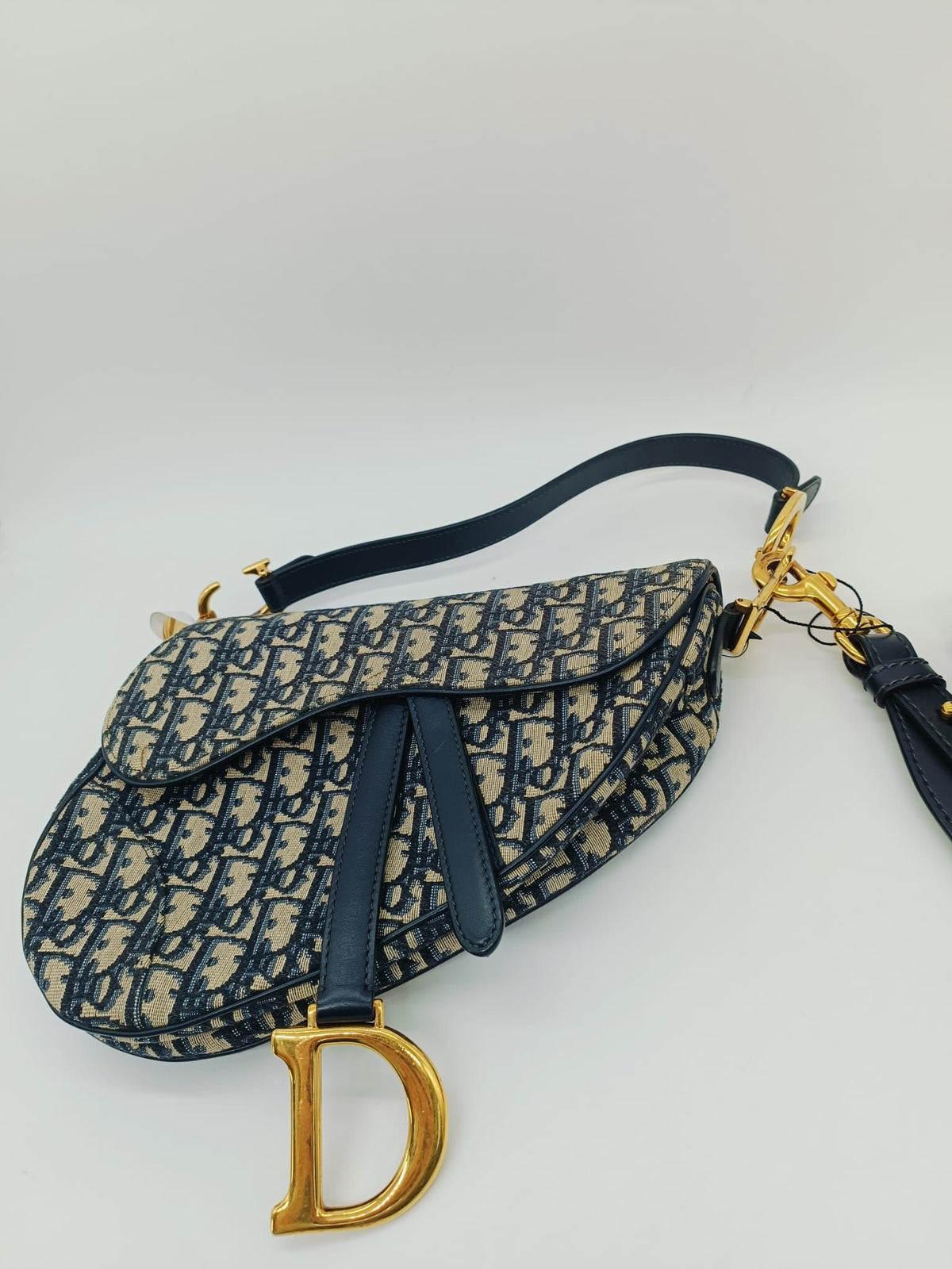 Dior Medium Saddle Bag, NM Blue