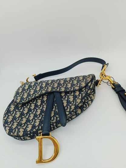 Dior Medium Saddle Bag, NM Blue