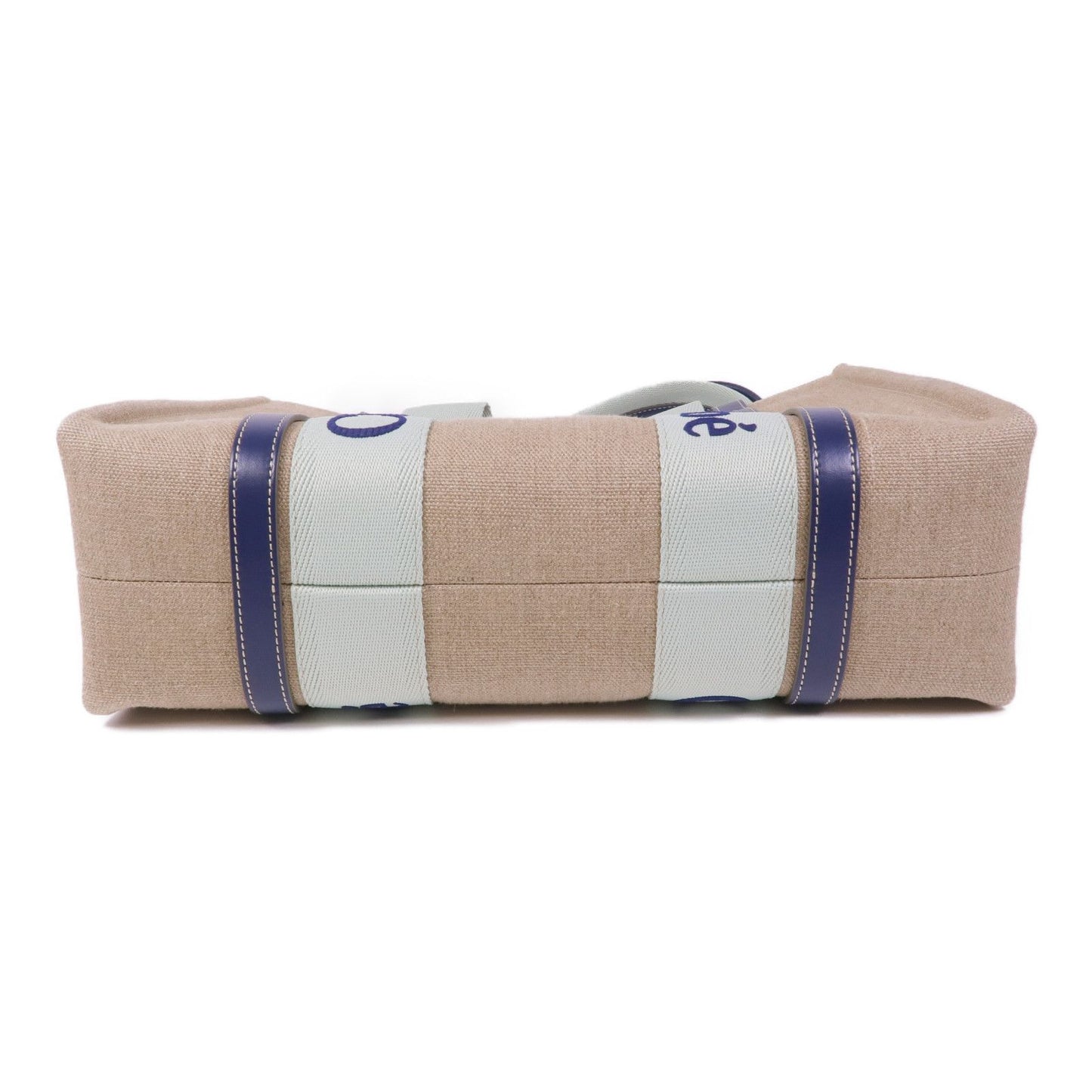 Chloe Canvas Woody /tote Bag Medium Blue/Green Canvas