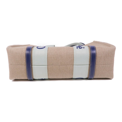 Chloe Canvas Woody /tote Bag Medium Blue/Green Canvas