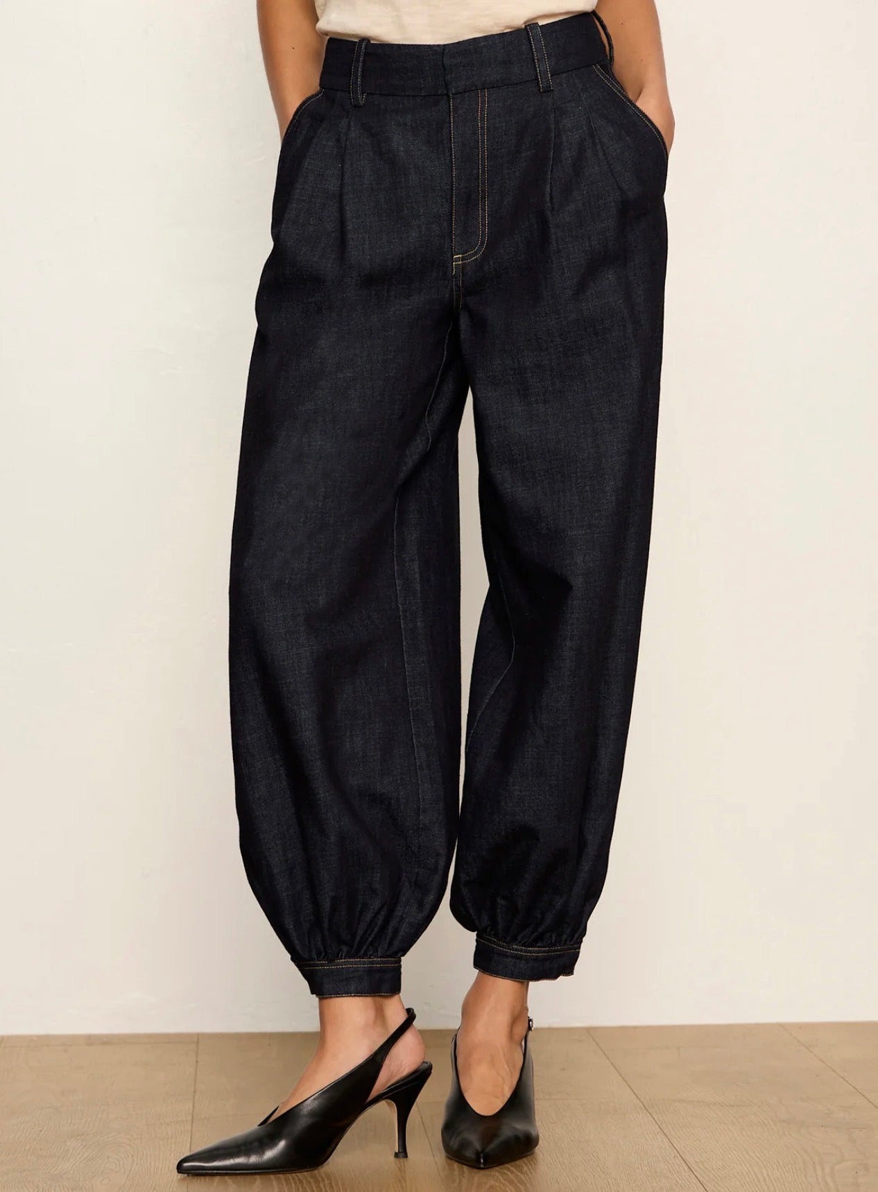 Balloon Denim Trouser