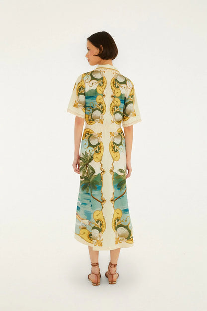 Royal Sea Multi Midi Dress