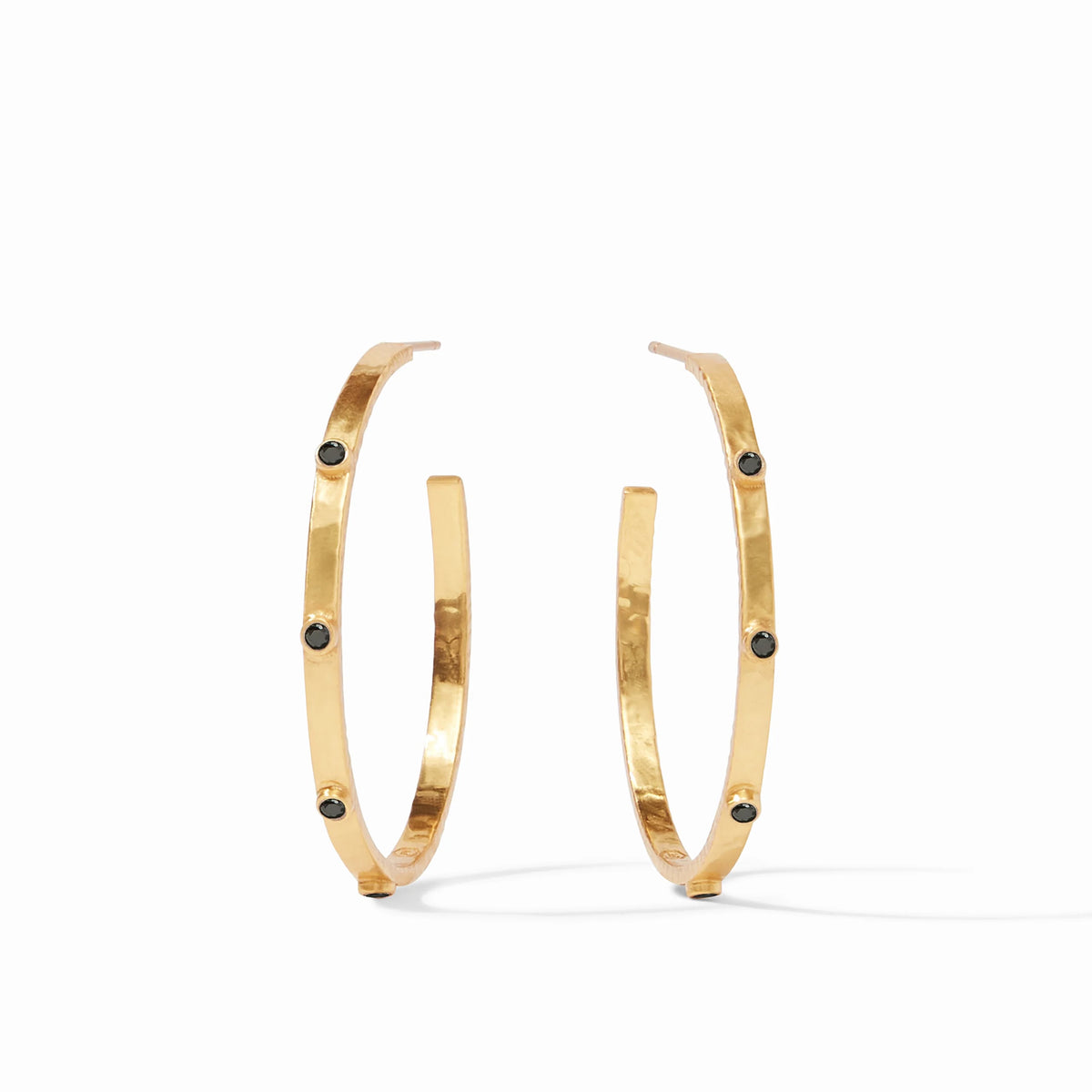Crescent Stone Hoop