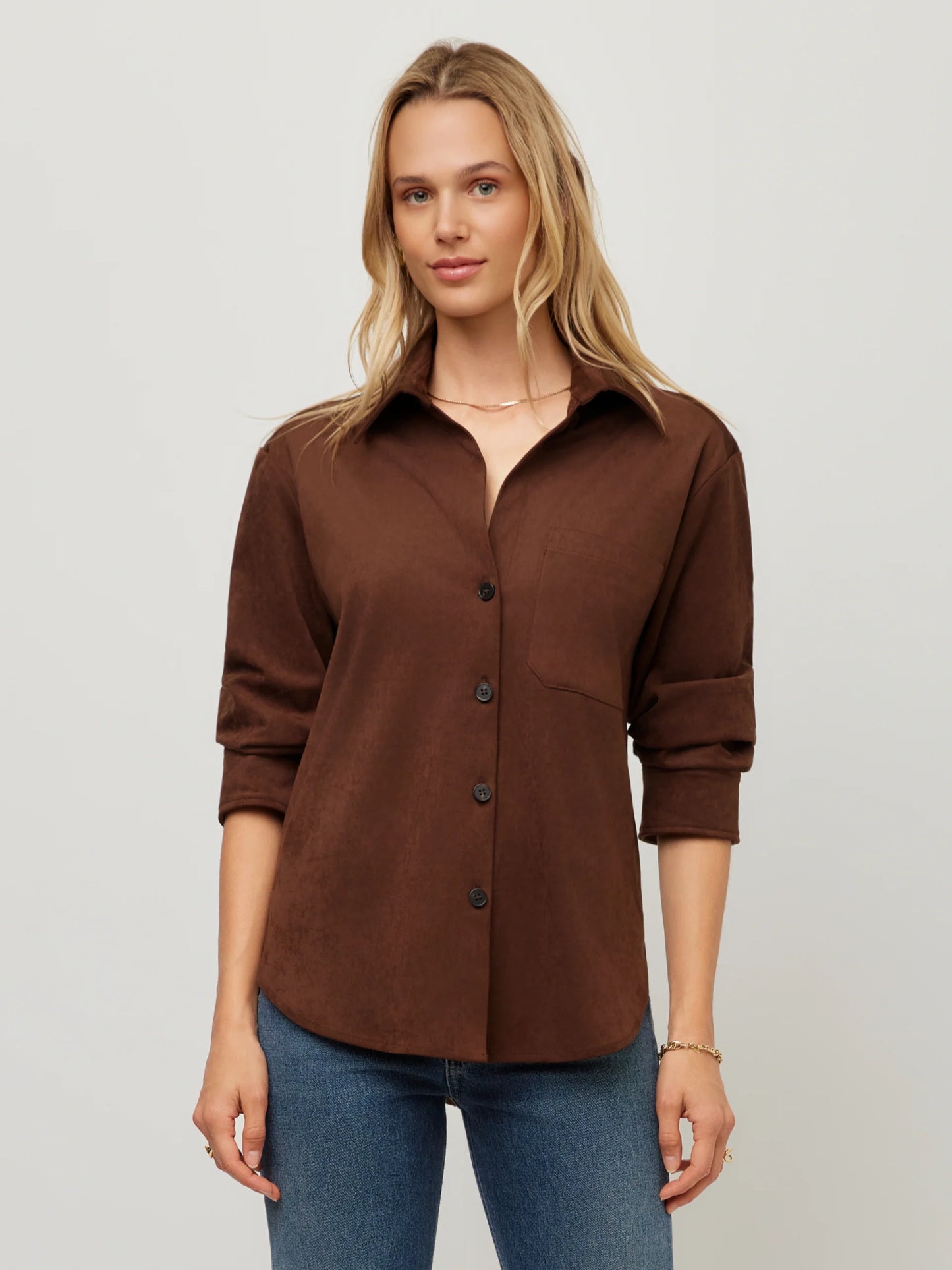 Wood Leighton Ruched Sleeve Shirt